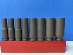 Genius Tools Piece 3/8" Drive Metric Deep Impact Socket Set W/ Case. Fixed Price $37.00.