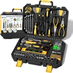 Household Tool Kit 209 Piece Socket Wrench Set Home Auto Repair Garage Mechanic. Fixed Price $91.99.