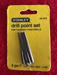 Stanley Point Set 04-070 For Yankee Push Drills Vintage Unopened. Fixed Price $34.00.