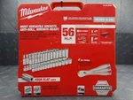 Milwaukee 3/8IN Drive Sae/metric Ratchet And Socket Mechanics Tool SET(56-PIECE). Fixed Price $242.97.