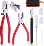 3PCS Premium Glass Running Breaking Pliers And Class Cutter Kit, Heavy Red. Fixed Price $33.49.