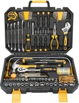 159 Piece Tool Set, Box Kit For Mechanic And Car, General Household Home. Fixed Price $93.85.
