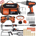 Kids Tool Set- 48PCS Toddler Toys With Electronic Drill, Bag&t. Fixed Price $46.99.