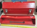 Vintage Williams Red Domed Metal Toolbox W/ Removable Insert *24" Length Snap-on. Fixed Price $124.95.