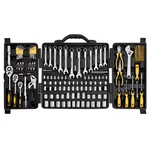 Skyshalo 207 Piece Mechanics Tool Set 1 4 In 3 8 Drive Sockets Sae And. Fixed Price $96.04.