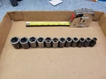 Cat Snap-on 1/2" Drive 12-PIECE Metric Impact Socket Set 10 21 Mm. Fixed Price $125.00.