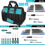 Duratech 269-PIECES Home Repair Tool Set Daily Use Mechanics Hand Kit W/bag. Fixed Price $174.99.