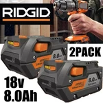 2PACK For Ridgid AC840080P 18V 8AH Max Output Exp Lithium-ion Battery R840085. Fixed Price $44.99.