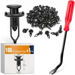 Gooacc Nylon Push-type Clips 9MM + Fastener Remover, Black. Fixed Price $24.23.