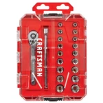 Craftsman 20PC 1/4" Drive Ratchet & Socket Set Tool Wrench Sae Inch Metric Case*. Fixed Price $27.99.
