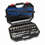 Husky 1/2 In. Drive Mechanics Tool Set (52-PIECE) Missing 21MM. Fixed Price $59.95.