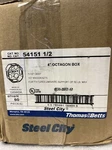 Steel City 54151-1/2, 4" X 1/2" Drawn Octagon Conduit Ceiling (lot Of 5). Fixed Price $29.99.