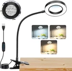 10X Magnifying Glass With Light, Clip On Mganifier 48 Led Black. Fixed Price $24.73.