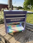 Kobalt Mini Toolbox Rolling Cart & Side Tray W/ Custom Base. Fixed Price $60.00.