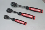 Craftsman Piece 72T 1/4" 3/8" 1/2" Comfort Grip Ratchet Set. Fixed Price $49.95.