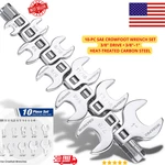 3/8 Drive Crowfoot Set Sae 10PC Open End Wrenches Auto Repair Tool. Fixed Price $39.99.