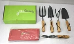 Oca Living Garden Set 5 Quality Wooden Handle & Red Tote Bag. Fixed Price $20.99.