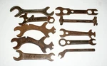 10 Different Old Antique Collectable Wrenches Tools Aim National CG2 Marquettte. Fixed Price $32.85.