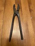 Antique Triple Pliers #10 Forged Warranted Tool Steel Screwdriver Pry-bar End. Fixed Price $17.00.