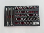 Matco Tools SBS46V 30PC 1/4" 3/8" & 1/2" Drive Master Adv Hex Bit Set Incomplete. Fixed Price $189.00.