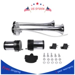 Horn Loud Dual Trumpet Train Air System Kit New For Car Truck 12V Chrome Color. Fixed Price $345.99.