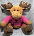 Wishpets Montana Moose Maya Plush 2006 With Pink Hoodie Stuffed Animal Toy. Fixed Price $12.95.