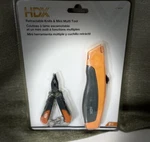 Hdx Retractable Knife & Mini Multi Tool Set New Package Orange And Gray. Fixed Price $14.00.