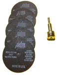 1/4"-3/8" Arbor Adapter Die Grinder Cut Off Blade W/ 5 Shark Usa Wheels. Fixed Price $18.99.