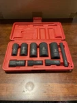 Sunex 9PC 1/2" Drive Wheel Lock Hubcap Removal Impact Sockets Set 2840. Fixed Price $42.99.
