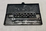 Vintage Husky 1/4"DRIVE Sockets & 6"BREAKER Bar Set Metal Box W/8. Fixed Price $48.50.