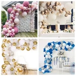 Garland Arch KIT-144 Pcs White Gold Balloons-wedding Birthday Party. Fixed Price $11.49.