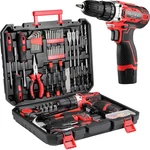 Tlgreen 138 Pcs Tool Set With 12V Cordless Drill Power Hand Kit Red. Fixed Price $79.78.
