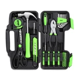 39PCS Green Home Repair Hand Toolbox Bit Drive Plier Hammer Scissor Hex Key. Fixed Price $21.88.