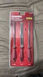 New Husky 3-PIECE File Set With Handles 6 Round, Mill, & Slim Taper. Fixed Price $25.00.