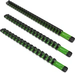 Aluminum Socket Organizer, 3PC Set Green Holder Kit 1/2-INCH, 3/8-INCH,. Fixed Price $79.77.