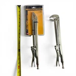 Olympia Tools 15 Long Reach Locking Pliers Lot Set Straight Curved, 2 Pcs. Fixed Price $35.96.