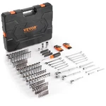 Vevor Mechanics Tool Set And 1/4IN 3/8IN 1/2 Drive Sockets 205PCS. Fixed Price $89.90.