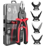 5 1 Plier Set With Interchangeable Tool Heads Wire Stripper Crimping. Fixed Price $21.99.