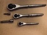 Craftsman Hand Tools 3PC 1/4 3/8 1/2 Full Polish Ratchet Socket Wrench Ext. Fixed Price $49.95.