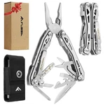 Flissa 16-IN-1 Stainless Steel Multi Tool, Gifts For Men, Edc Silver. Fixed Price $31.18.