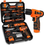 139-PIECE Set Kit With 8V Cordless Drill Driver In Toolbox Orange. Fixed Price $76.62.