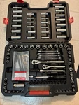 Craftsman 115-PIECE Mechanics Tool Set Sae & Metric Polished Chrome New. Fixed Price $86.30.