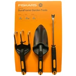 Fiskars 3-PIECE Gardening Hand Tool Set, Cultivator, Trowel, Weeder. Fixed Price $16.99.