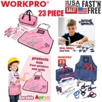 Workpro 23PCS Pink/blue Kids Safe Comfort Design Hand Tool Kit Home Diy Set. Fixed Price $9.99.