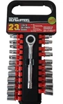 Ultrasteel 23 Piece Sae Metric Socket Set W/ Ratchet Handle 1/4" Drive. Fixed Price $14.99.