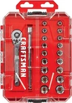 Craftsman 20PC 1/4" Drive Ratchet & Socket Set Tool Wrench Sae Inch Metric Case. Fixed Price $34.54.