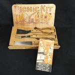 Vtg C1950'S Cleveland Flux Co. Picnic Kit 3 Pcs. Stainless Steel Bbq Tools. Fixed Price $37.00.
