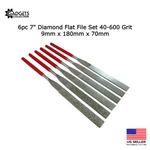 6PC 7" Diamond Flat File Set 9MM X 180MM 70MM 40-600 Grit Ceramics Tile Glass. Fixed Price $13.99.
