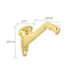 Standard Metal Handrail Bracket In Polished Brass 5 Pack. Fixed Price $33.48.