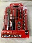 Craftsman Socket Set Nano Metric 3/8 Drive 24 Pc CMMT12011. Fixed Price $31.25.
